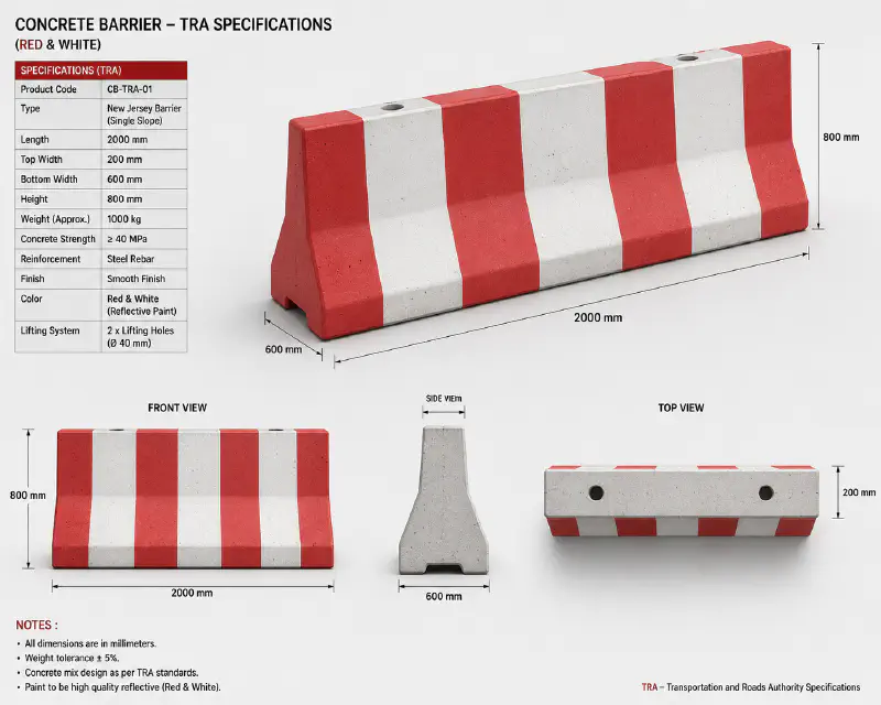 Concrete Barriers and Jersey Barriers UAE