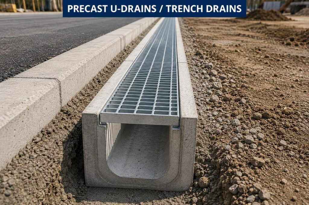 Precast U-drains / Trench Drains